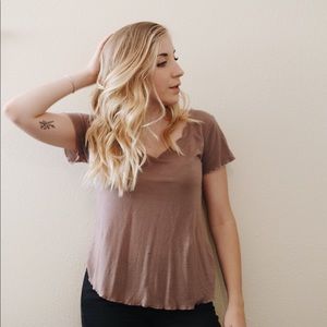 mauve tee